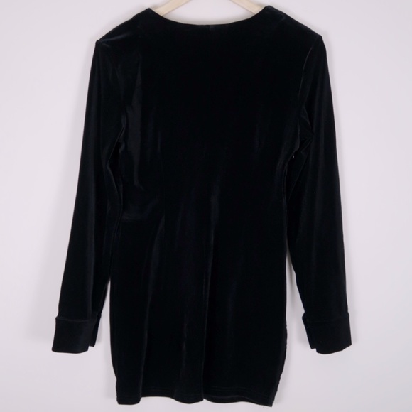 Velvet Button Up Dress with Heart Buttons - Picture 4 of 4